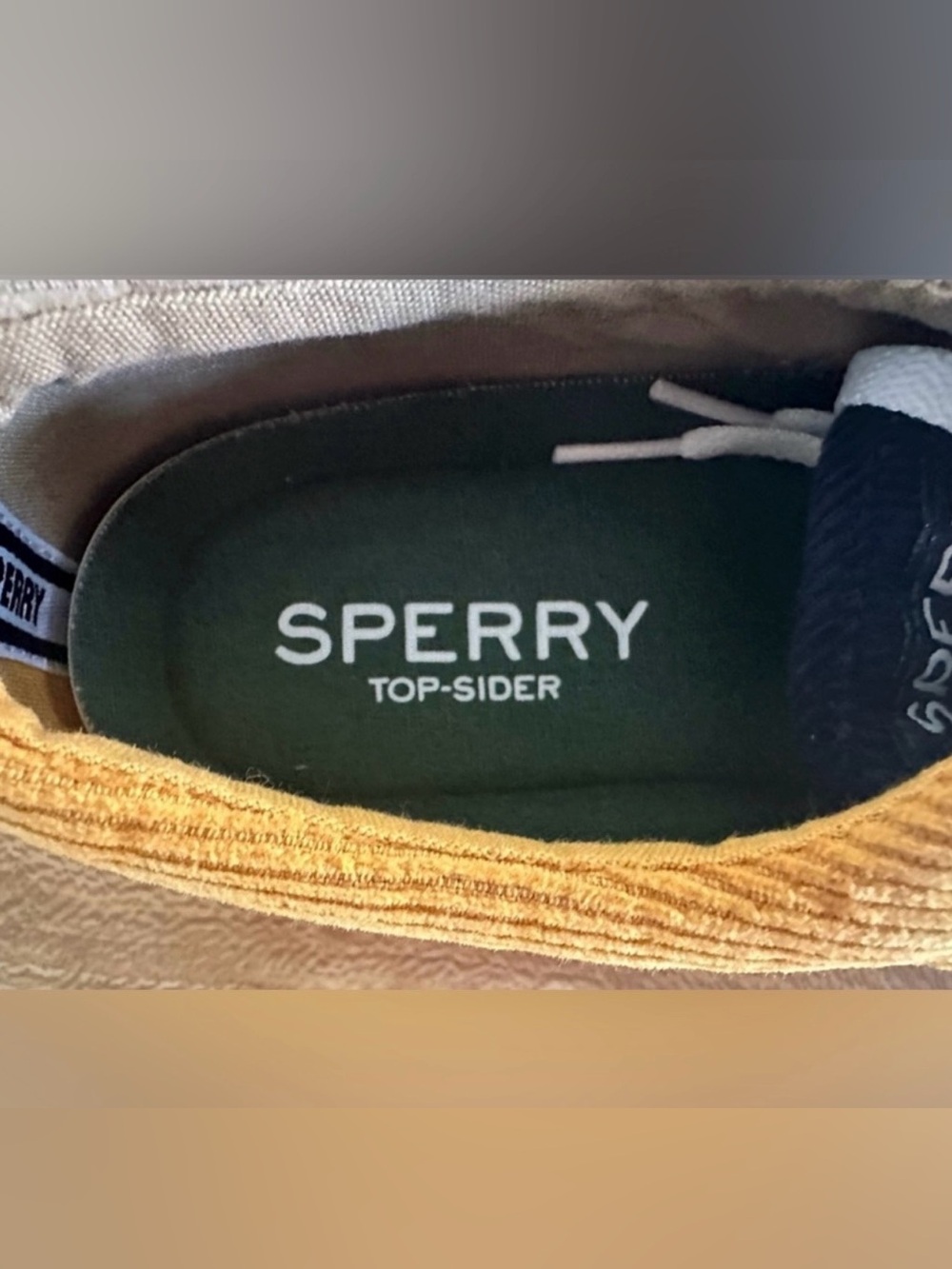 Sperry Top-Sider Striper I| CVO Corduroy Colorblock Sneaker  "Khaki Multi" | S:9 - Picture 7 of 14